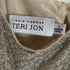 Teri Jon Silver Beaded Top
